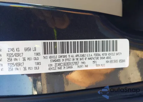 2014 Chrysler Town & Country Touring z USA, uszkodzony, nr VIN 2C4RC1BG9ER157957